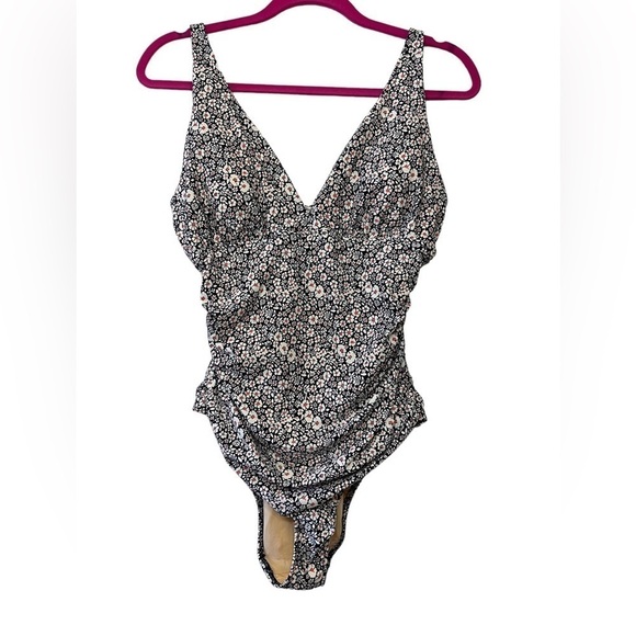 Floral print one piece swimsuit size 10 - Picture 1 of 7